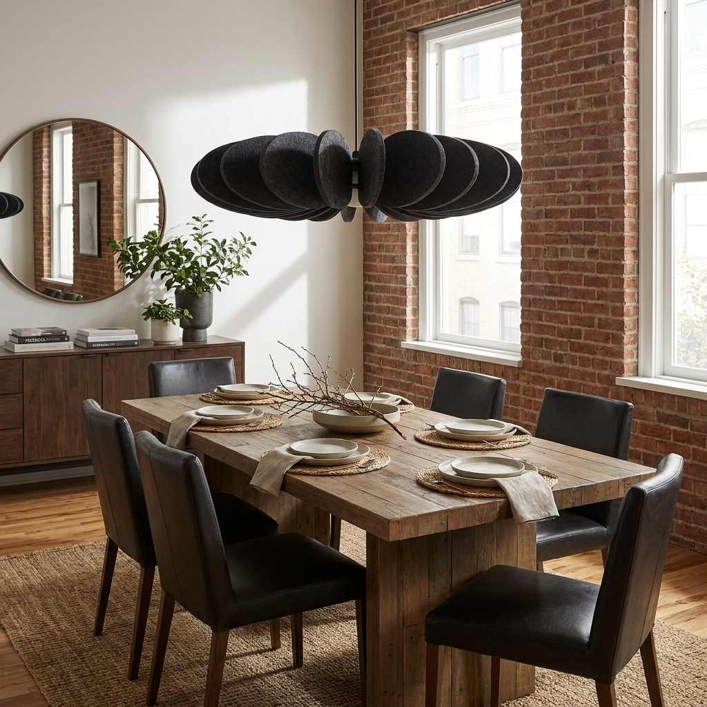 Petal Disc Acoustic Felt Pendant Lamp