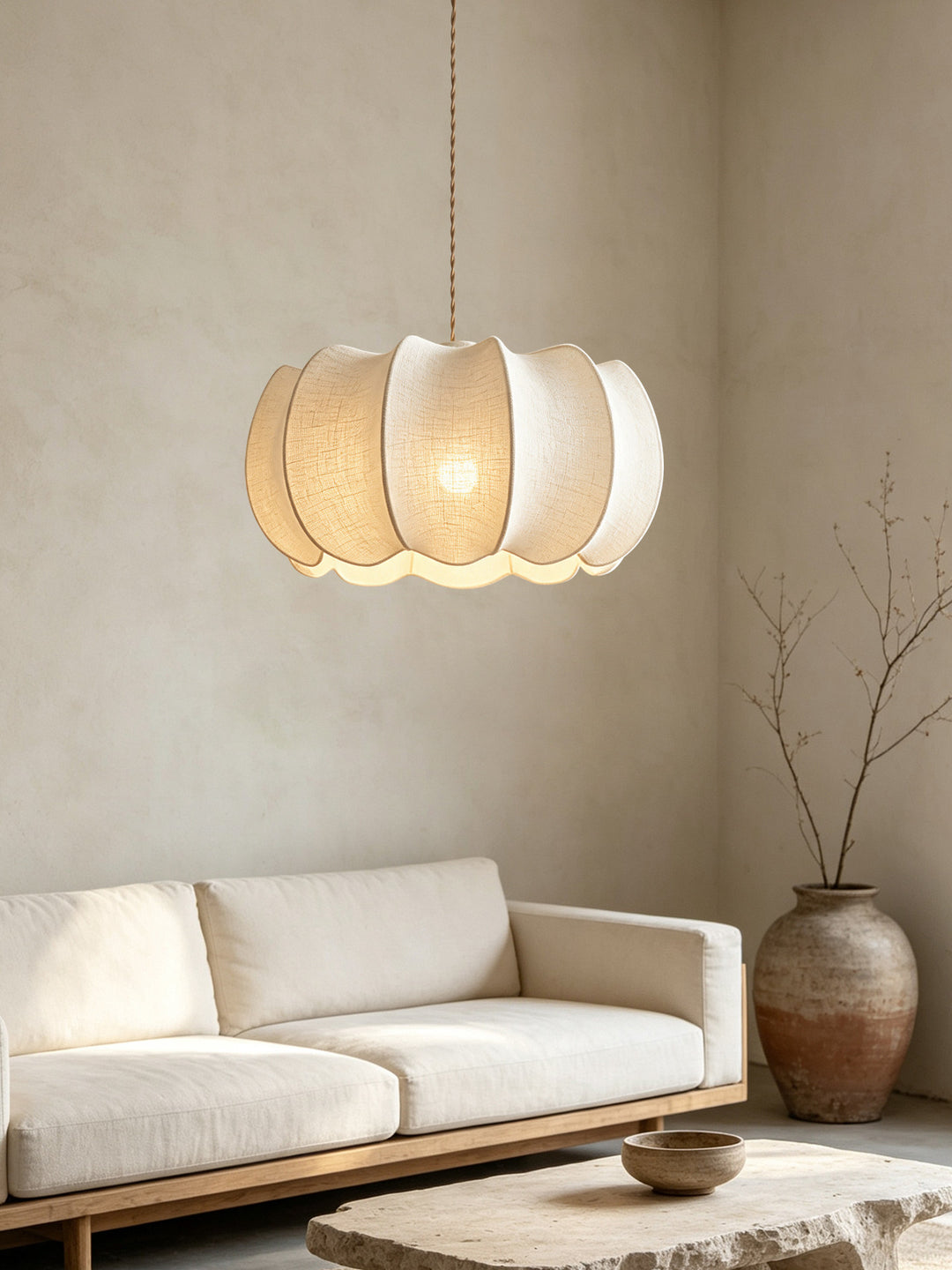 Petal Fabric Lantern Pendant Light
