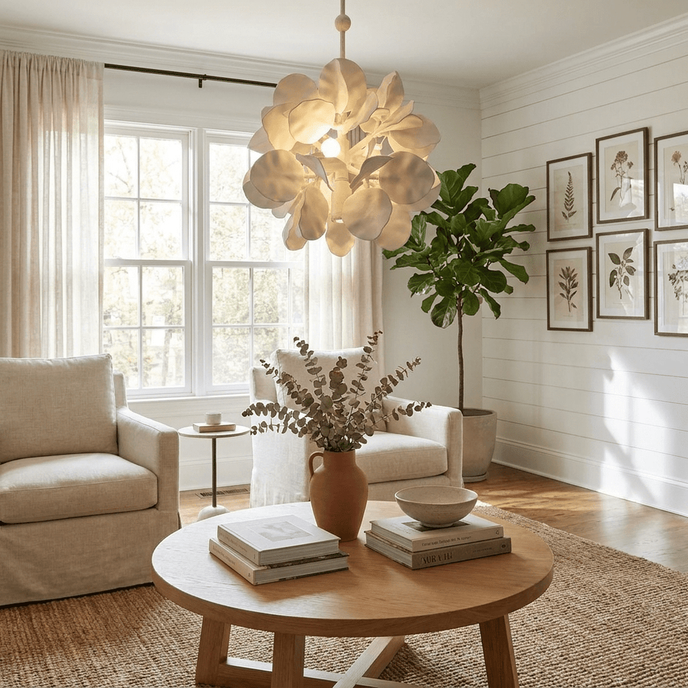 Petal Grove Plaster Chandelier - Vakkerlight