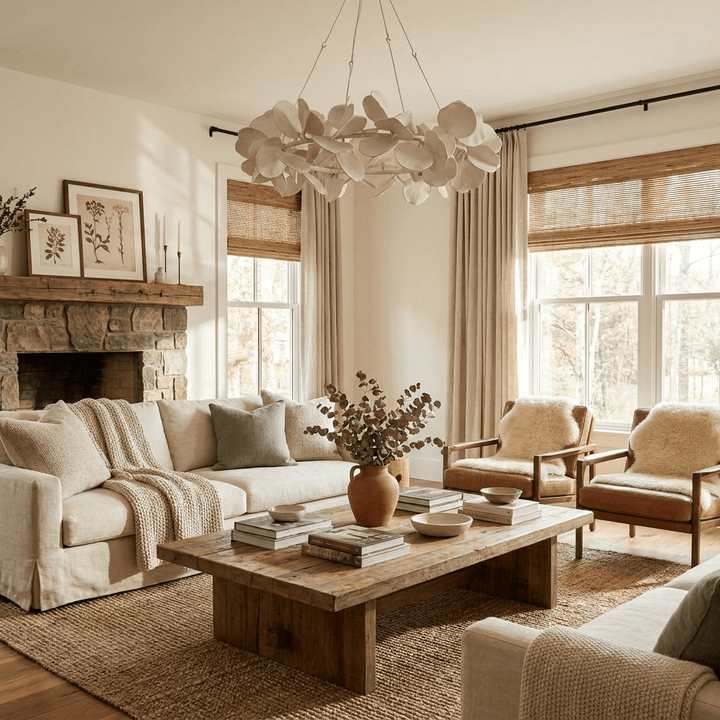 Petal Grove Plaster Chandelier - Vakkerlight