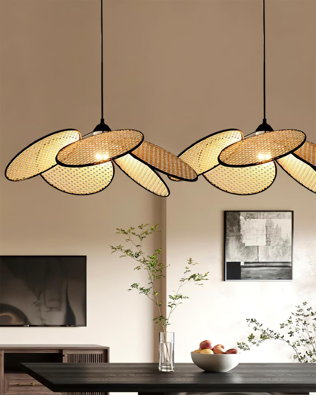 Petals Rattan Pendant Lamp - Vakkerlight