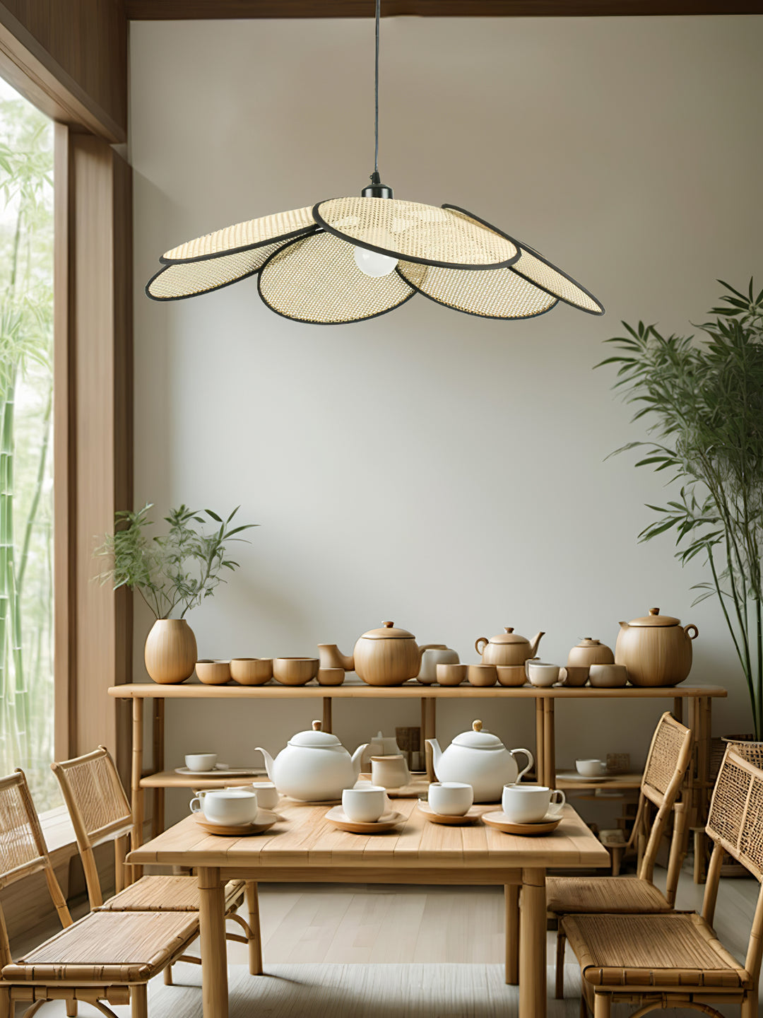 Petals Rattan Pendant Lamp - Vakkerlight