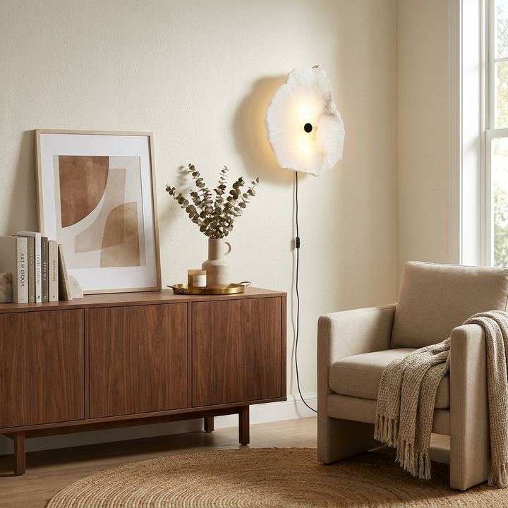 Petra Alabaster Plug-in Wall Lamp