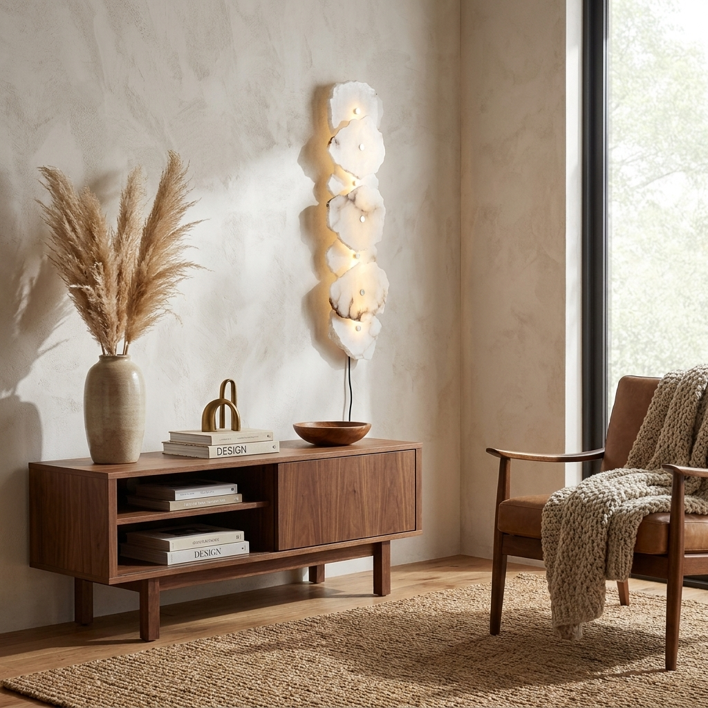 Petra Alabaster Plug-in Wall Lamp