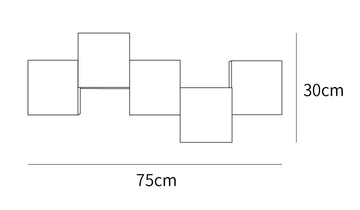 Piano Key Wandleuchte — Maßzeichnungen 2