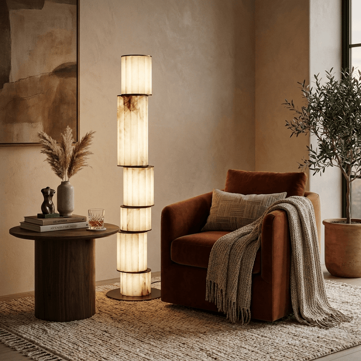 Pillar Alabaster Floor Lamp - Vakkerlight