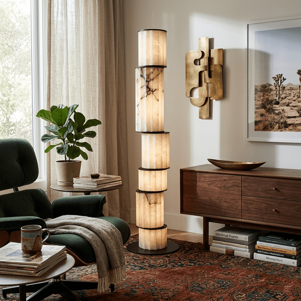 Pillar Alabaster Floor Lamp - Vakkerlight