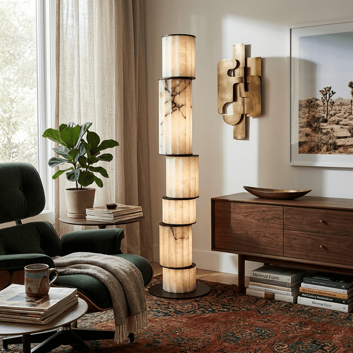 Pillar Alabaster Floor Lamp - Vakkerlight