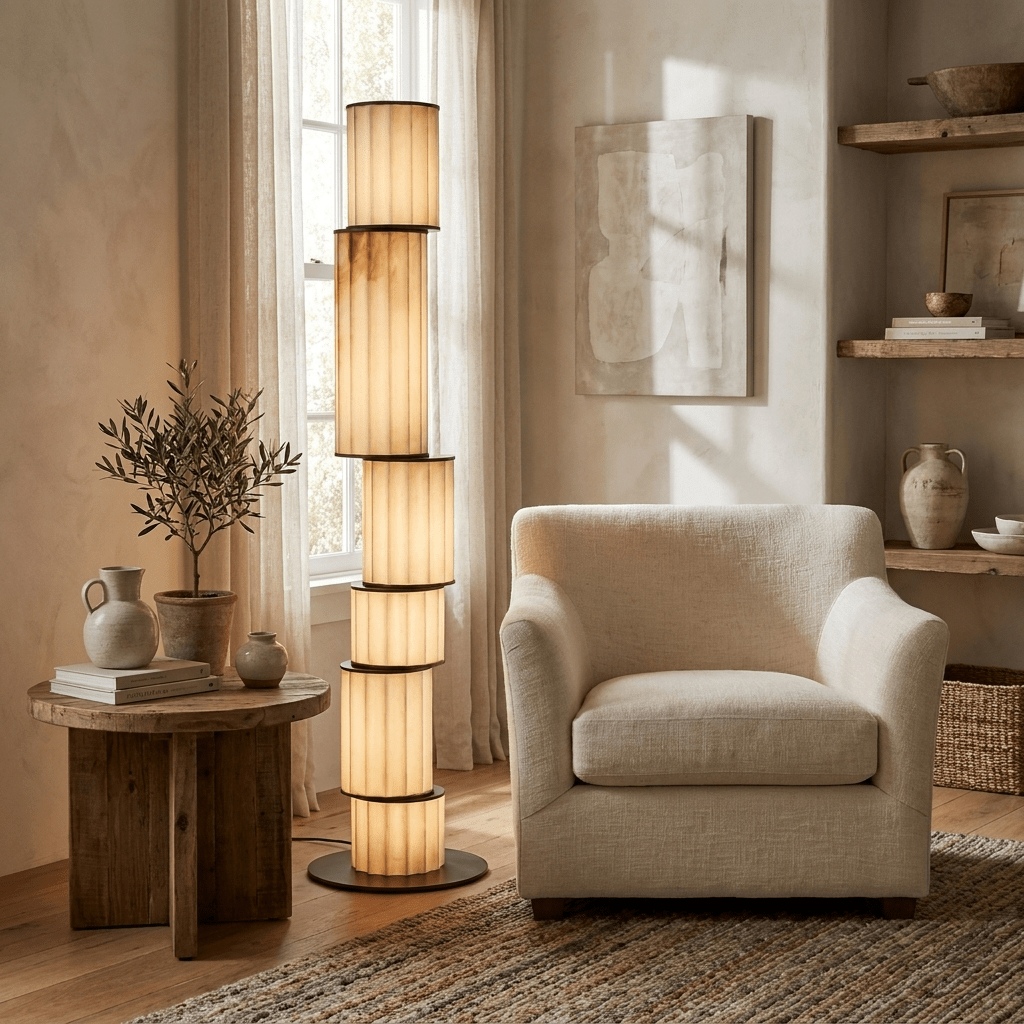 Pillar Alabaster Floor Lamp - Vakkerlight