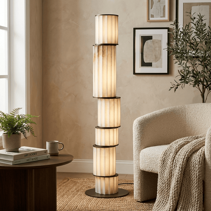 Pillar Alabaster Floor Lamp - Vakkerlight