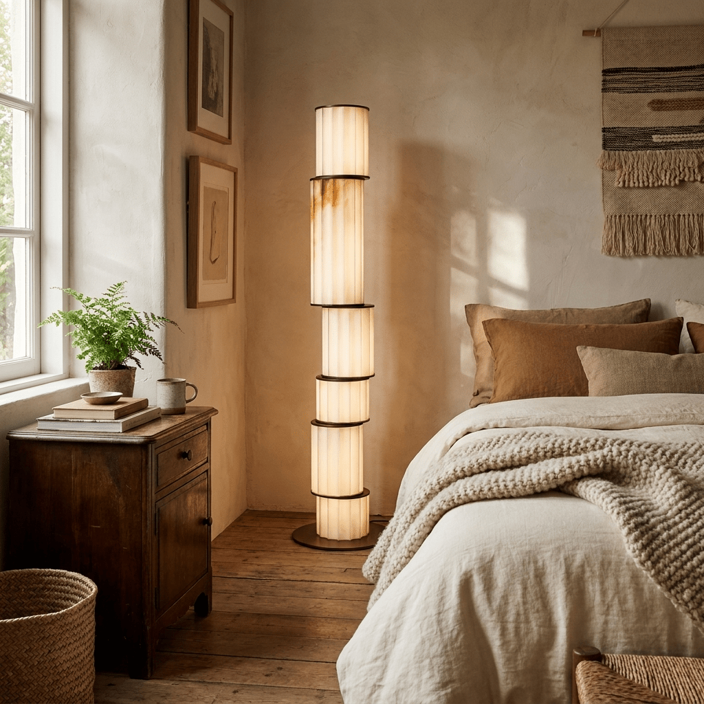 Pillar Alabaster Floor Lamp - Vakkerlight