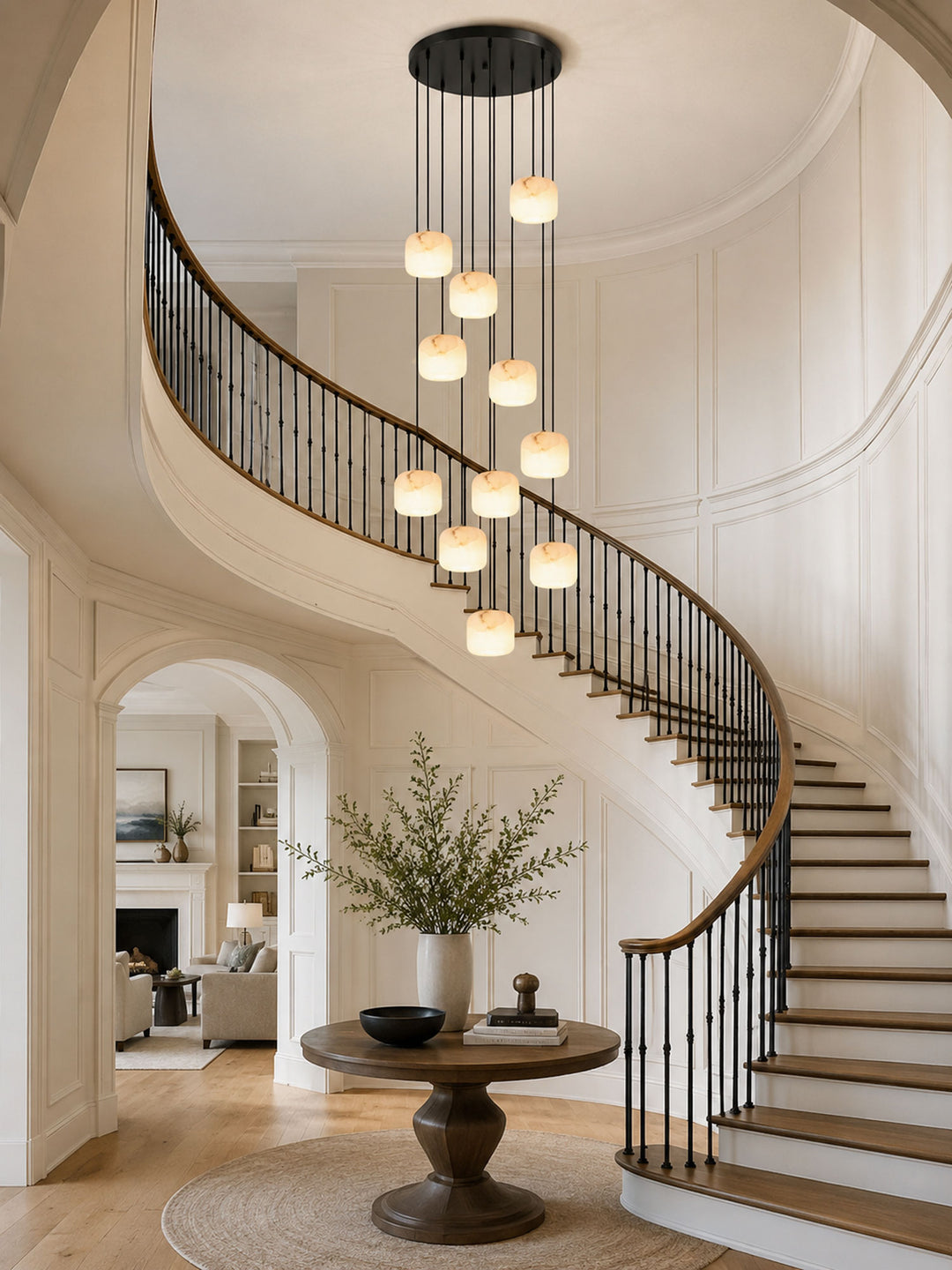 Pillow Alabaster Cluster Chandelier - Vakkerlight