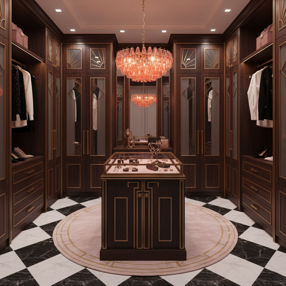 Pink Polygon Drop Chandelier - Vakkerlight