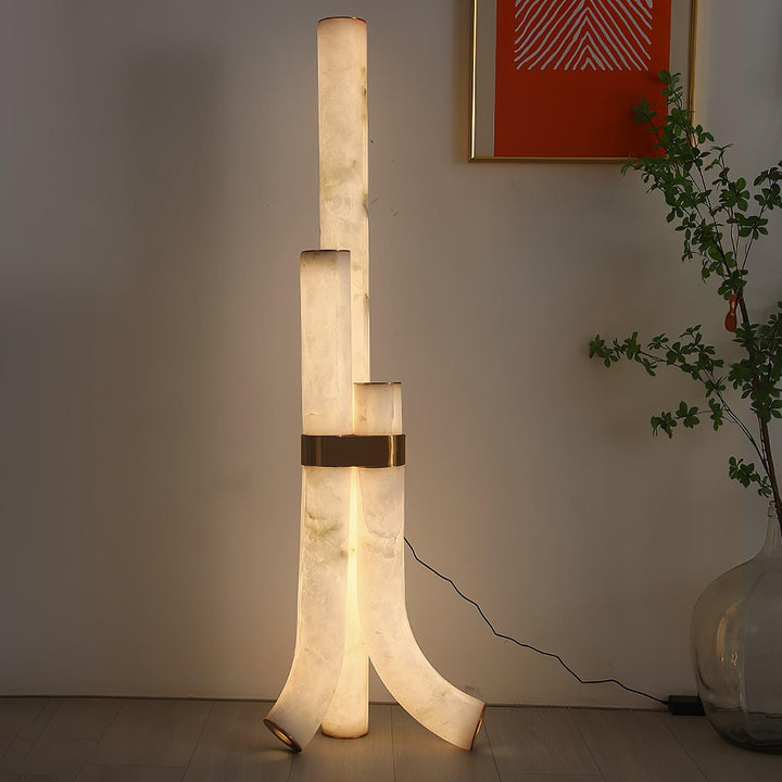 Piped Alabaster Floor Lamp - Vakkerlight