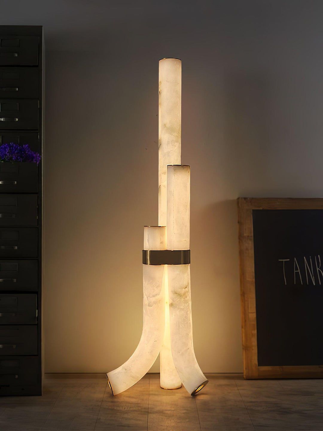 Piped Alabaster Floor Lamp - Vakkerlight