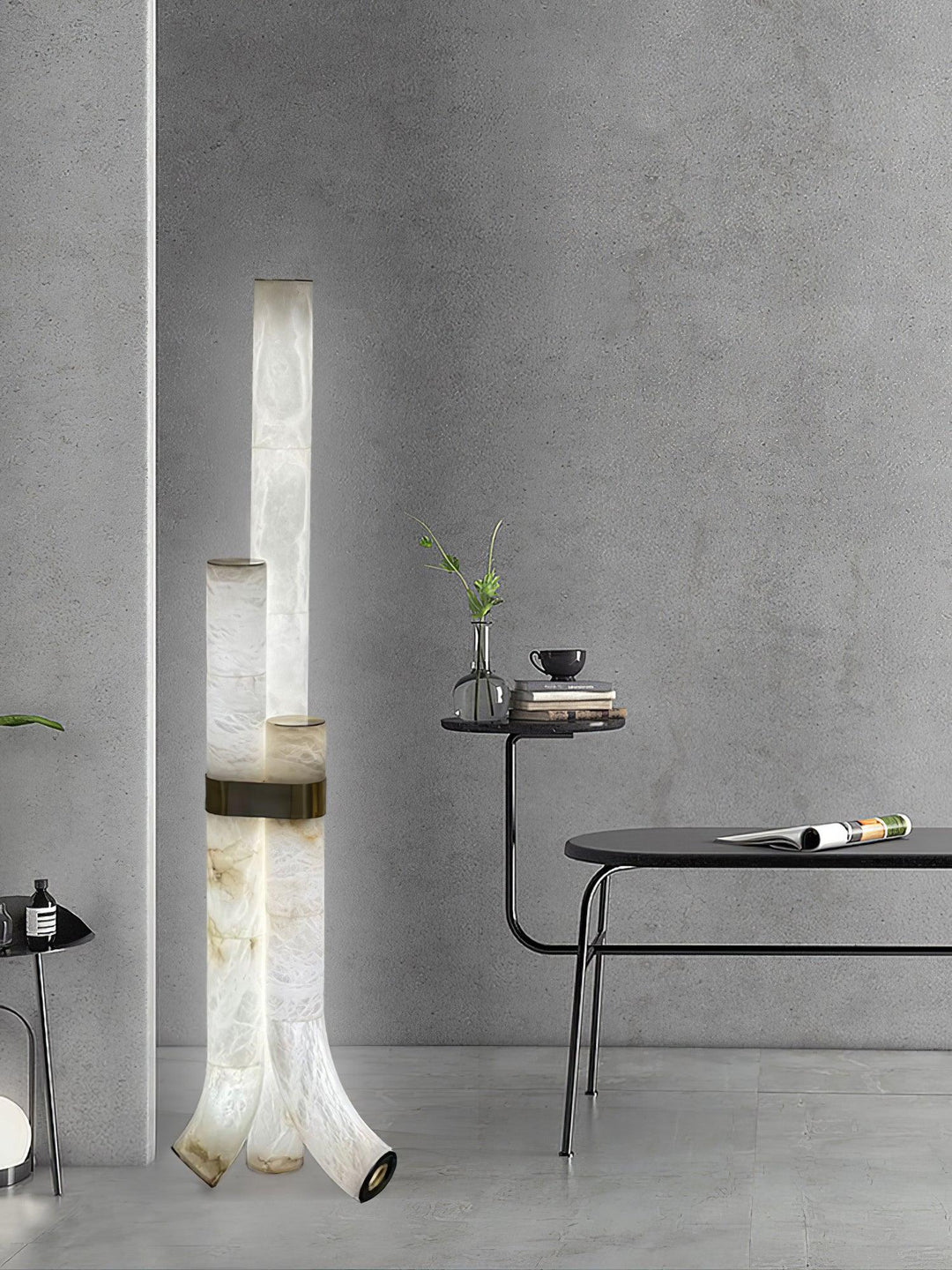 Piped Alabaster Floor Lamp - Vakkerlight