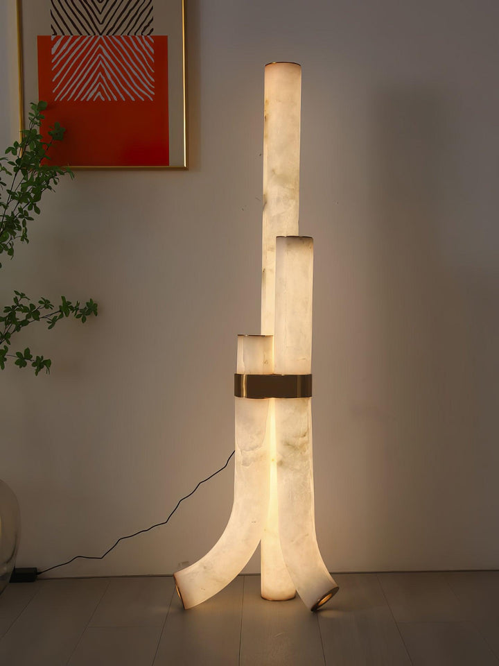 Piped Alabaster Floor Lamp - Vakkerlight