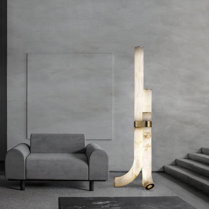 Piped Alabaster Floor Lamp - Vakkerlight