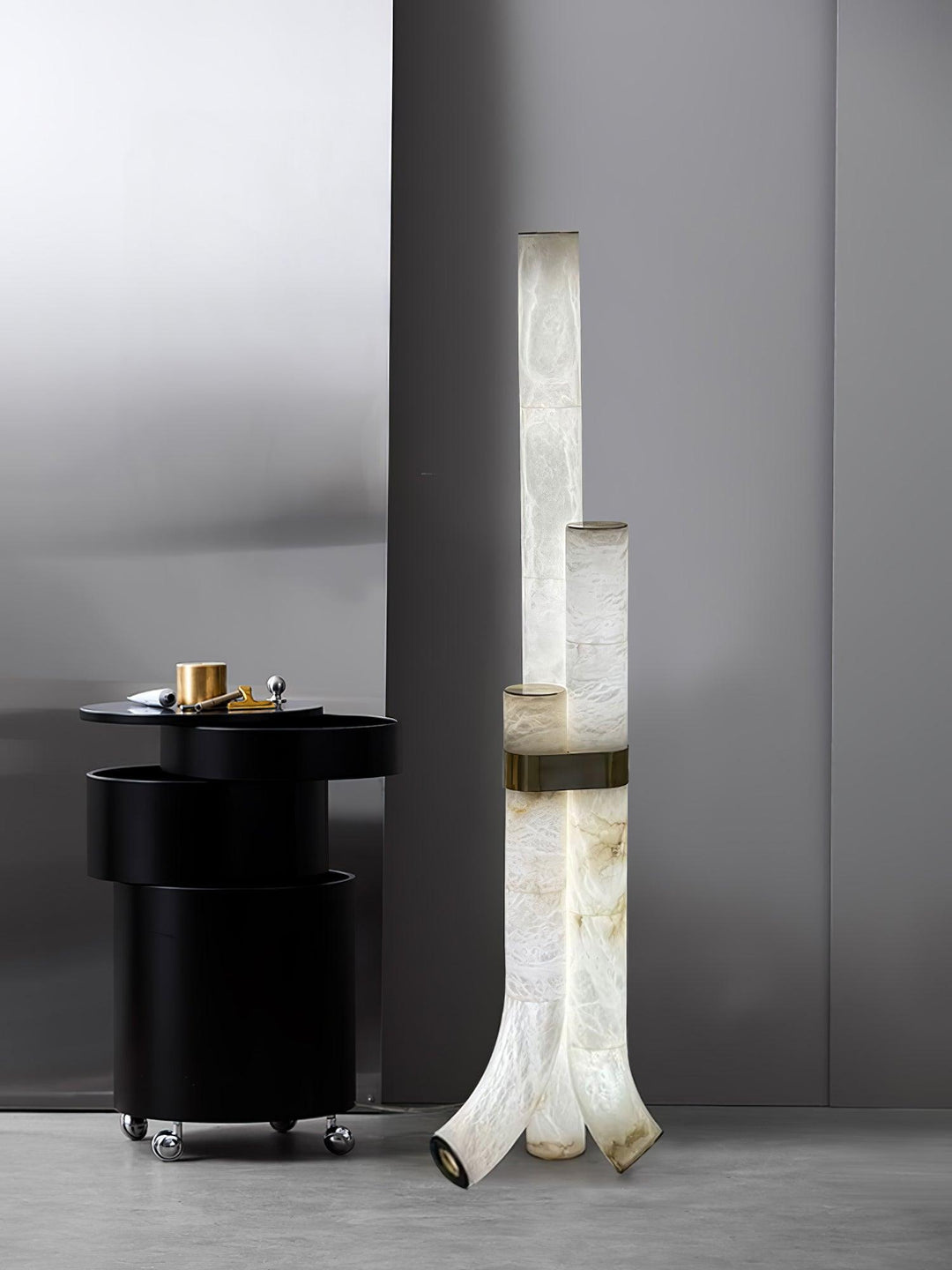 Piped Alabaster Floor Lamp - Vakkerlight