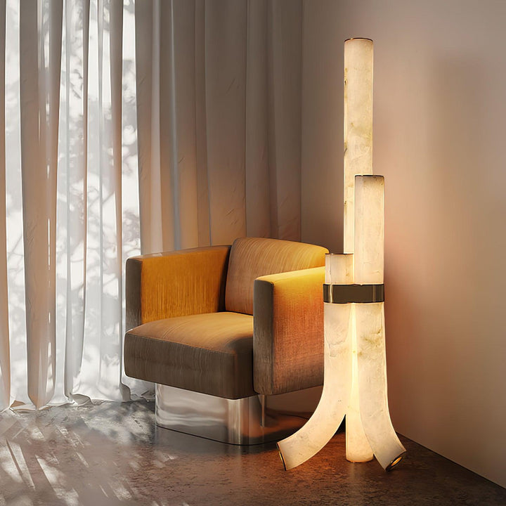 Piped Alabaster Floor Lamp - Vakkerlight