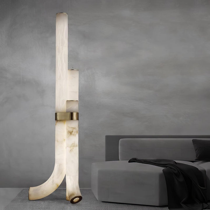 Piped Alabaster Floor Lamp - Vakkerlight