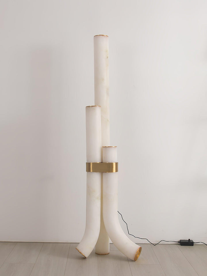 Piped Alabaster Floor Lamp - Vakkerlight