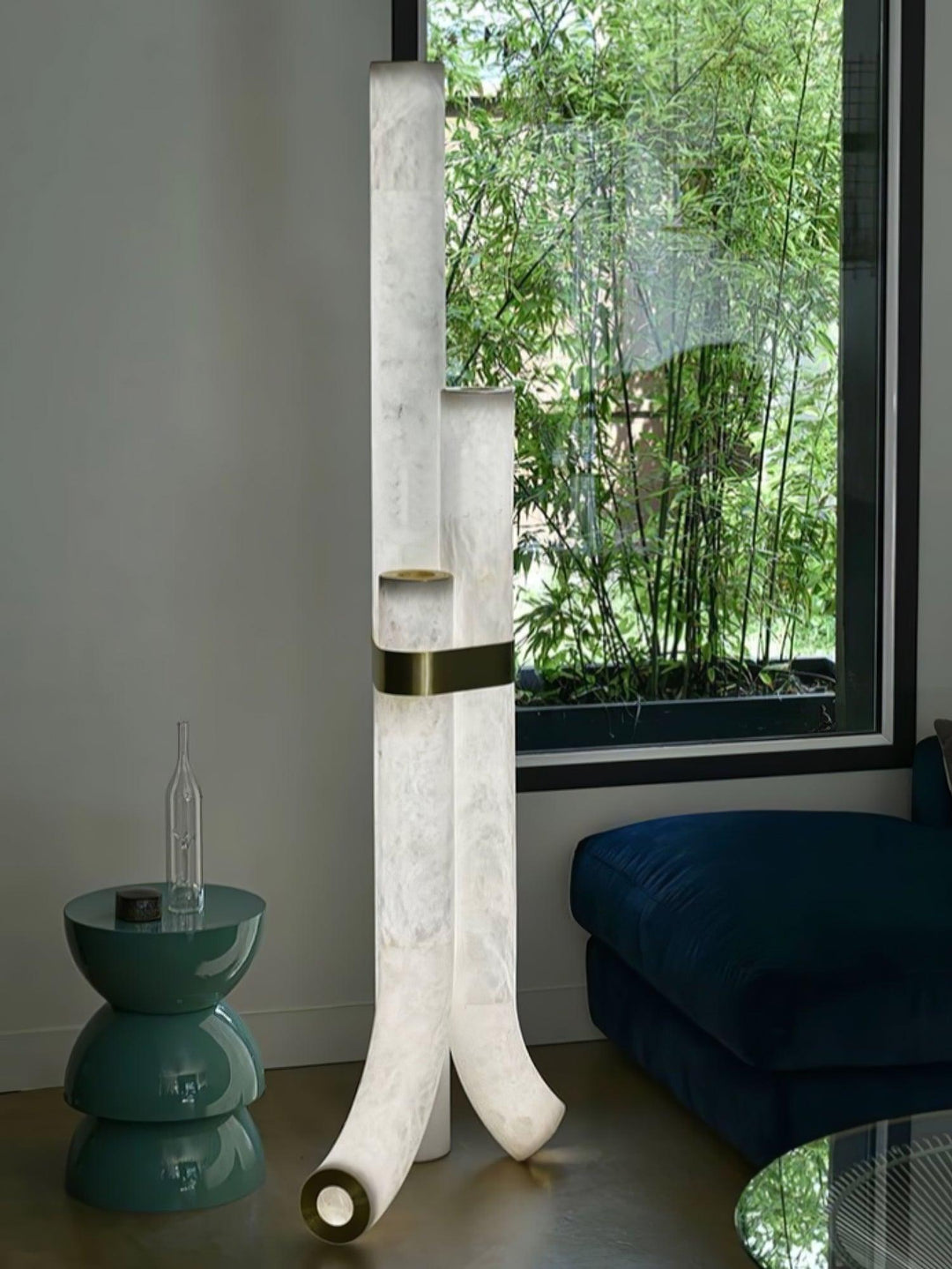 Piped Alabaster Floor Lamp - Vakkerlight