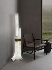 Piped Marble Floor Lamp
