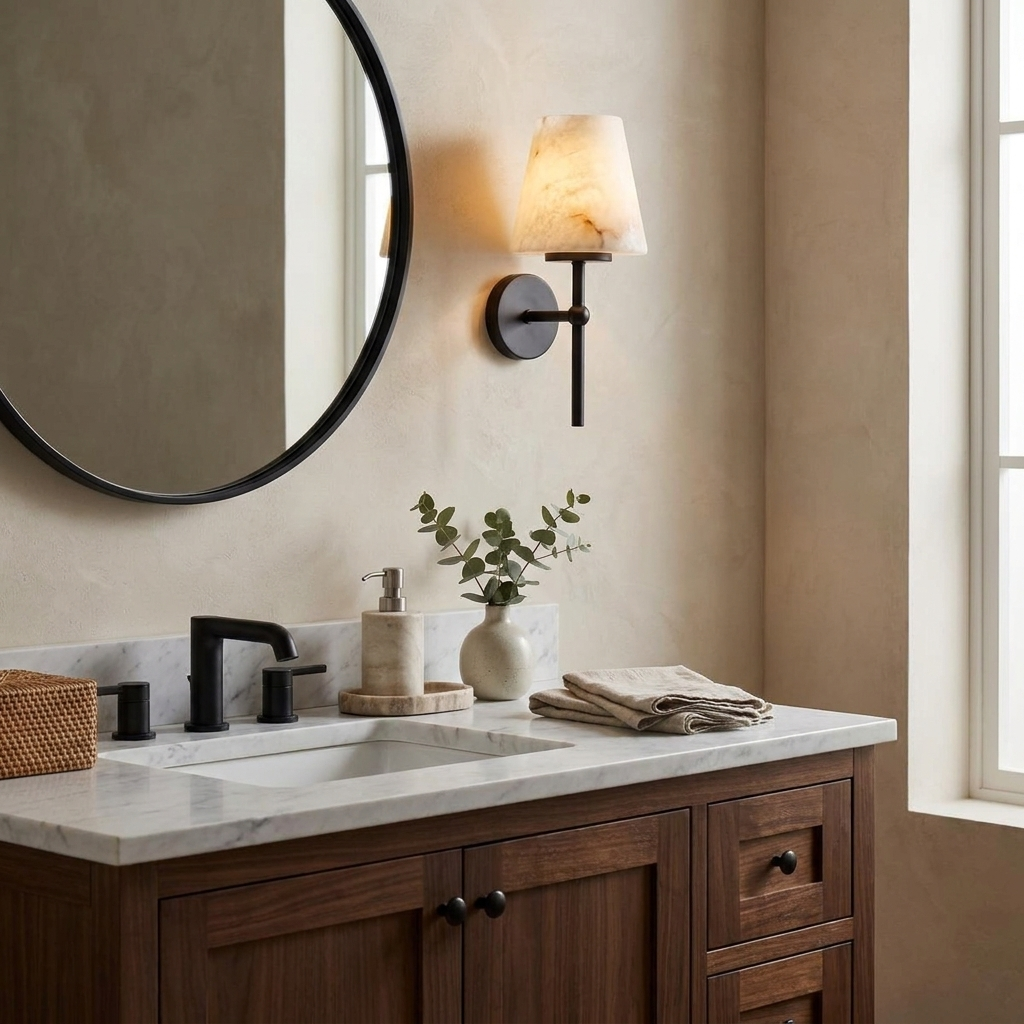 Pivot Alabaster Wall Sconce