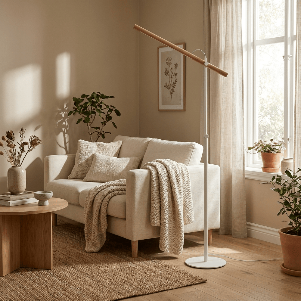 Pivota Wood Floor Reading Lamp - Vakkerlight