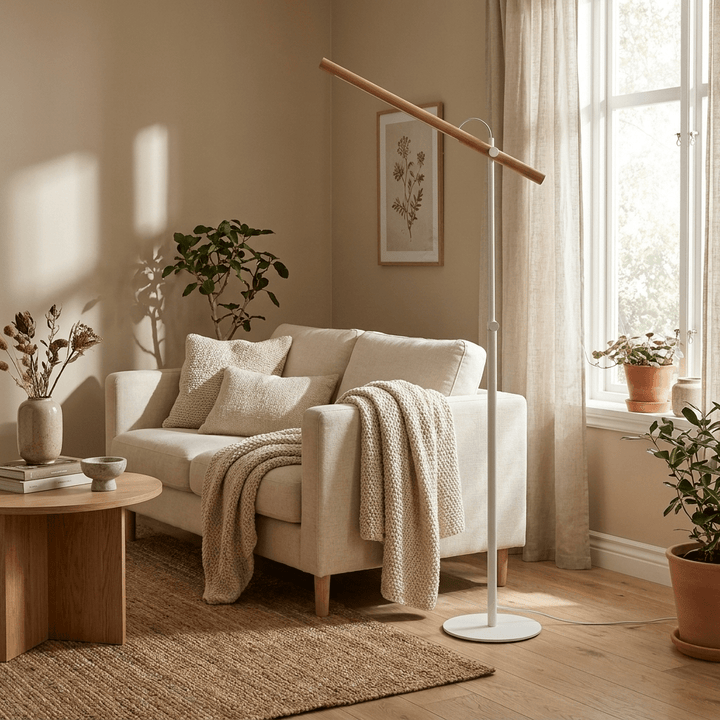 Pivota Wood Floor Reading Lamp - Vakkerlight