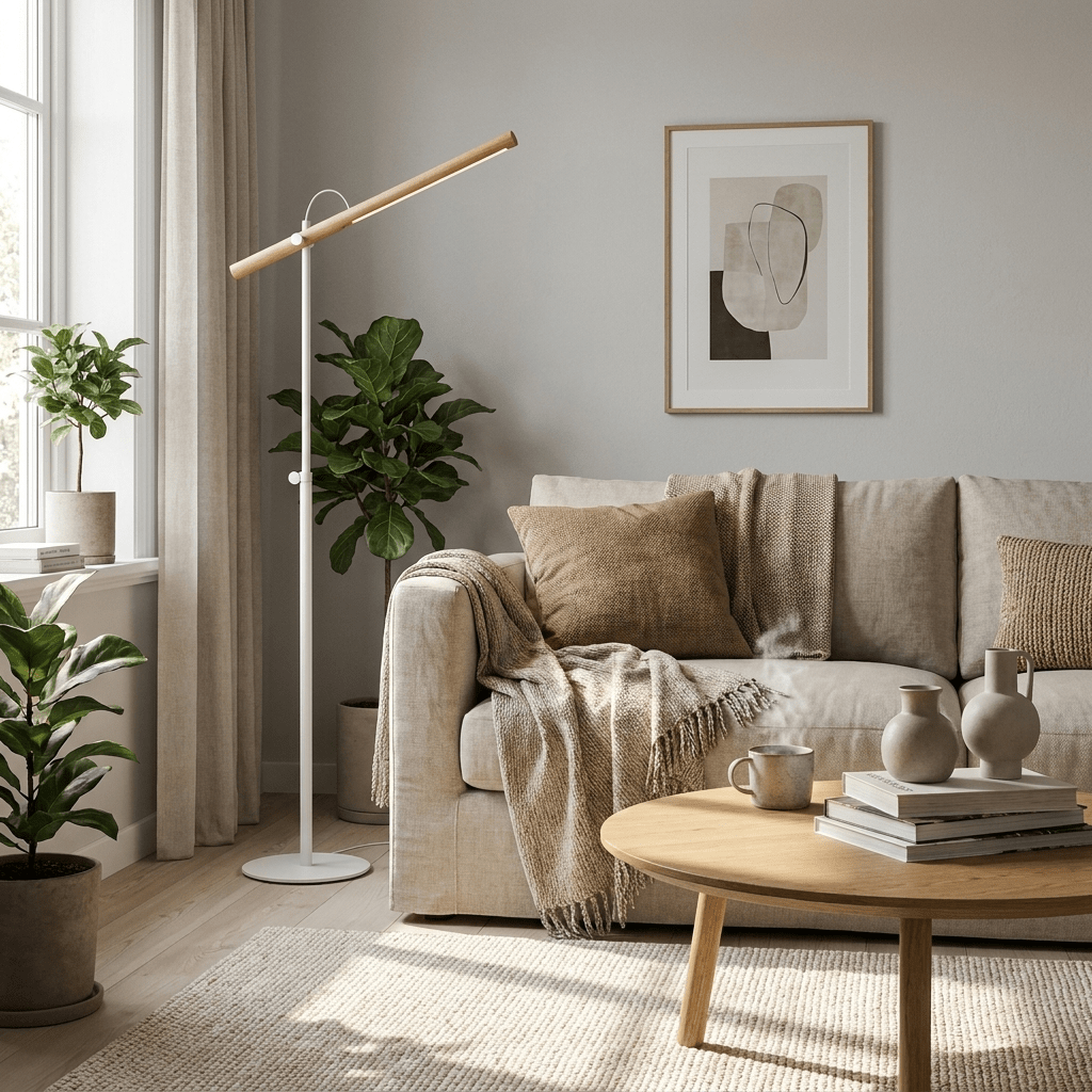 Pivota Wood Floor Reading Lamp - Vakkerlight