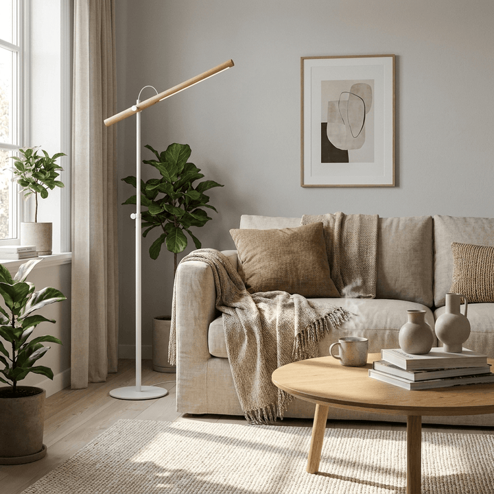 Pivota Wood Floor Reading Lamp - Vakkerlight