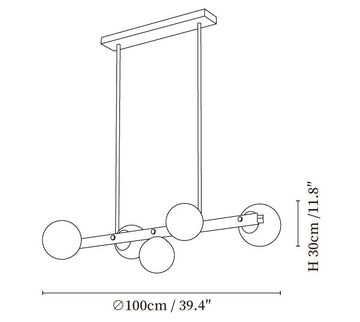 Planeta Pendelleuchte — Dimension drawings 1