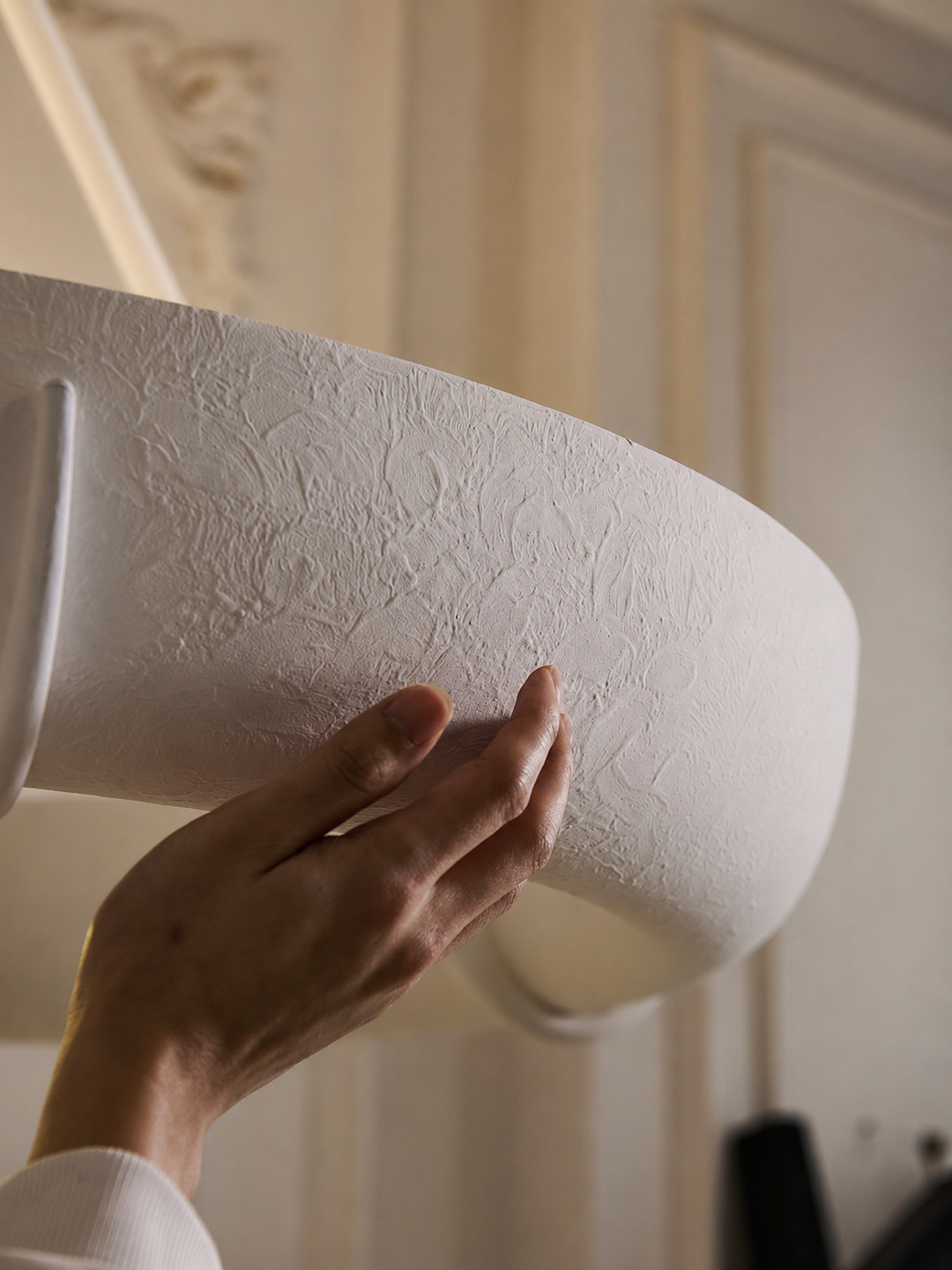 Plaster Drum Chandelier