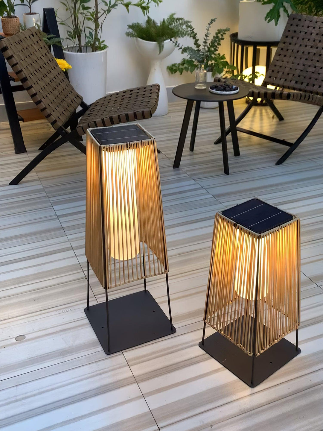 Plastic Rattan Outdoor Post Light - Vakkerlight