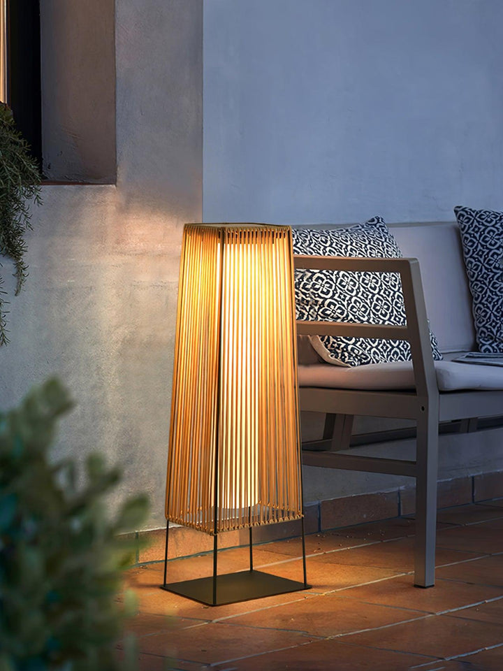 Plastic Rattan Outdoor Post Light - Vakkerlight