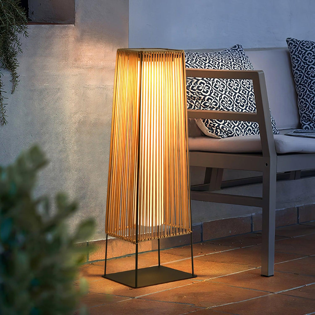 Plastic Rattan Outdoor Post Light - Vakkerlight