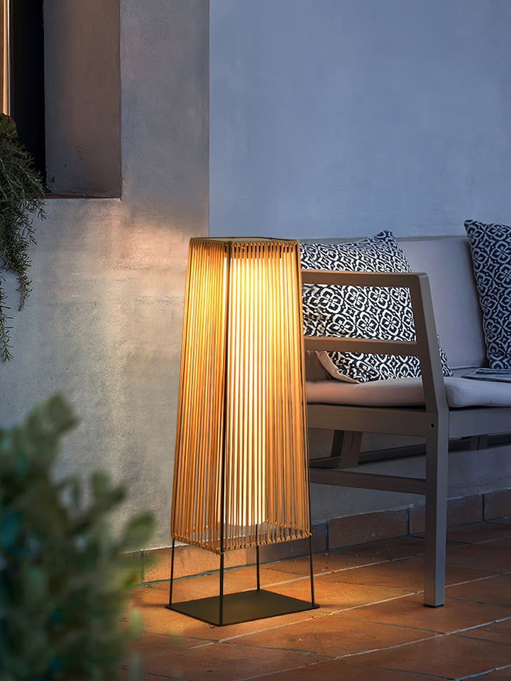 Plastic Rattan Outdoor Post Light - Vakkerlight