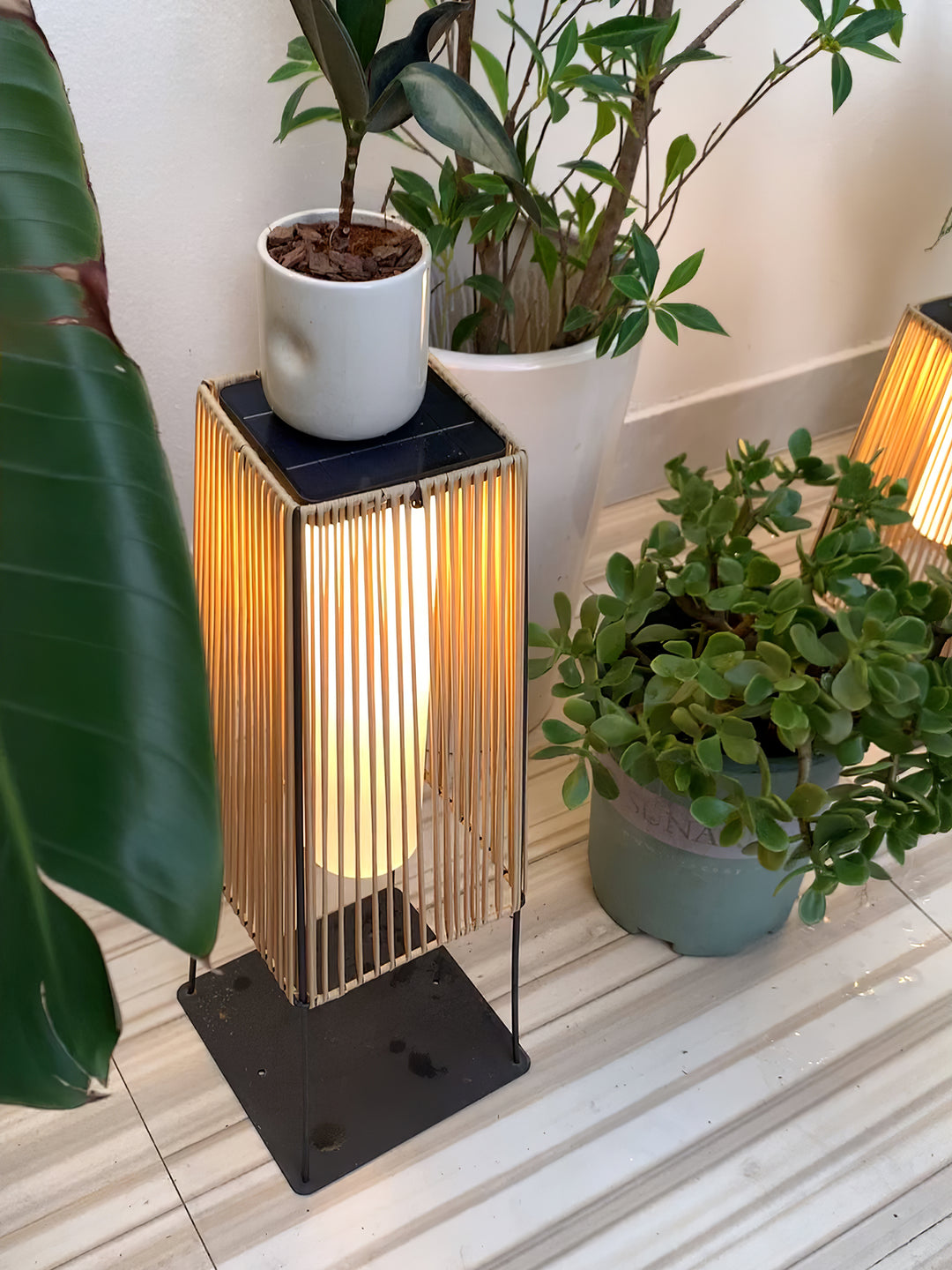 Plastic Rattan Outdoor Post Light - Vakkerlight