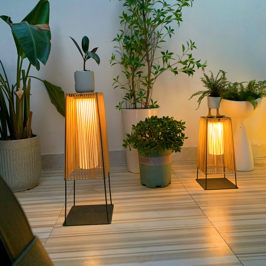 Plastic Rattan Outdoor Post Light - Vakkerlight