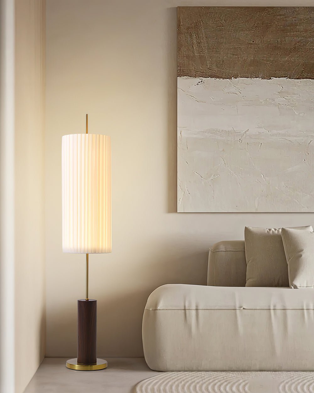 Pleated Cylinder Floor Lamp - Vakkerlight