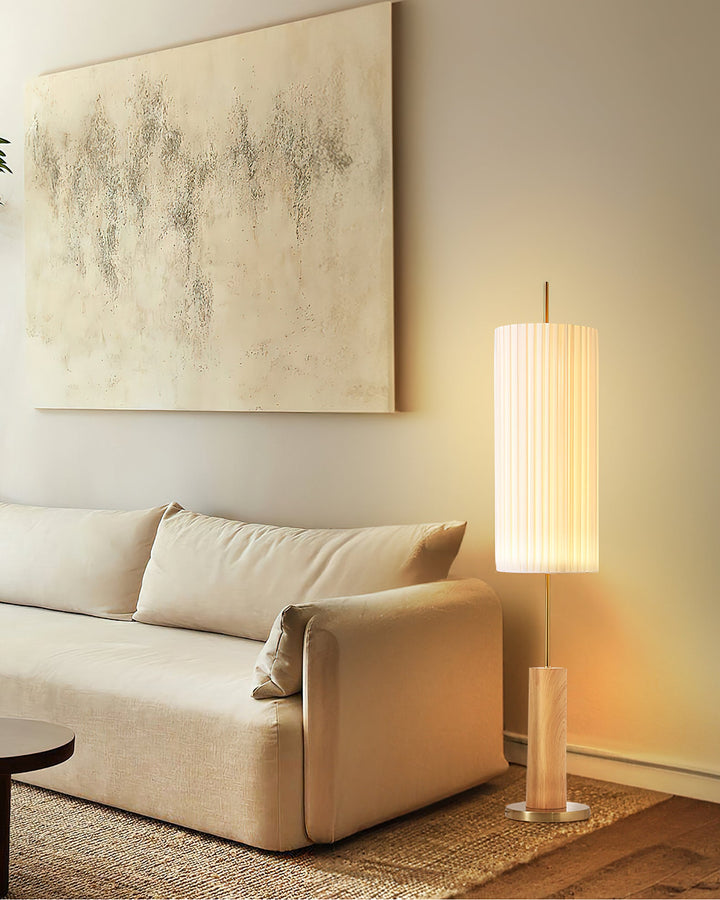 Pleated Cylinder Floor Lamp - Vakkerlight