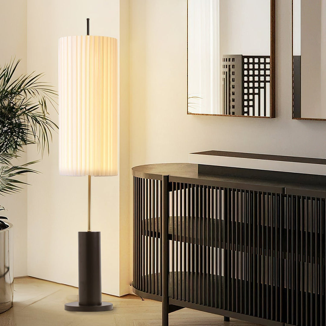 Pleated Cylinder Floor Lamp - Vakkerlight