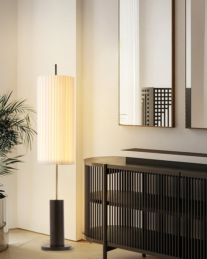 Pleated Cylinder Floor Lamp - Vakkerlight