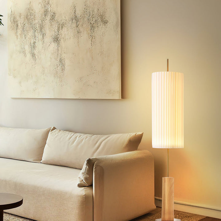 Pleated Cylinder Floor Lamp - Vakkerlight
