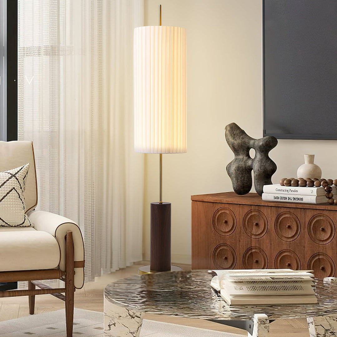 Pleated Cylinder Floor Lamp - Vakkerlight