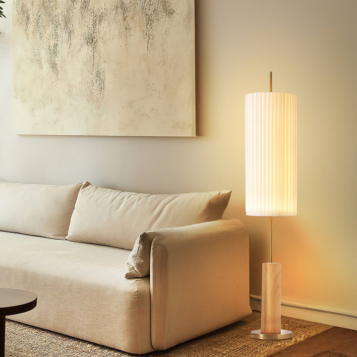 Pleated Cylinder Floor Lamp - Vakkerlight