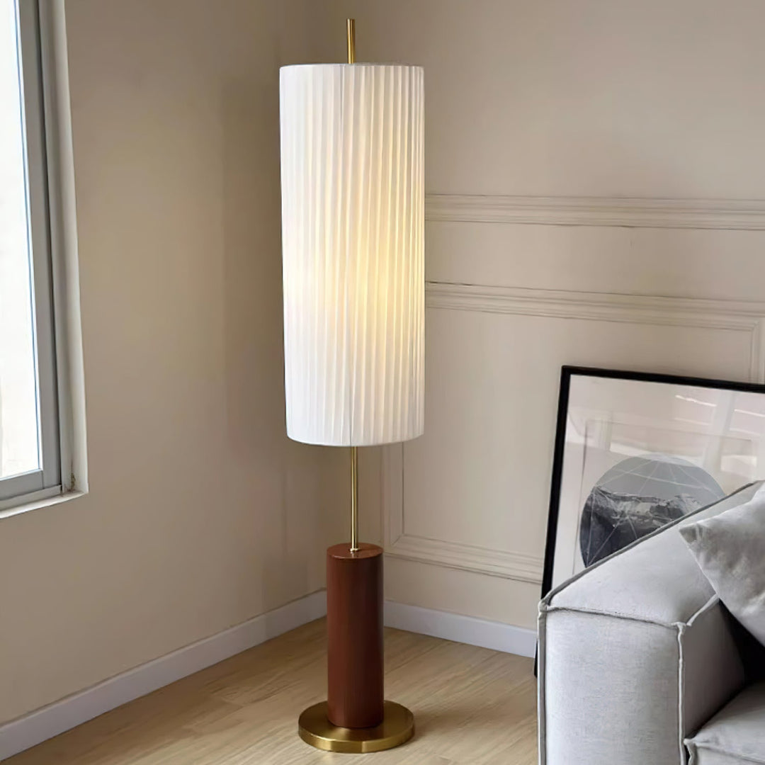 Pleated Cylinder Floor Lamp - Vakkerlight