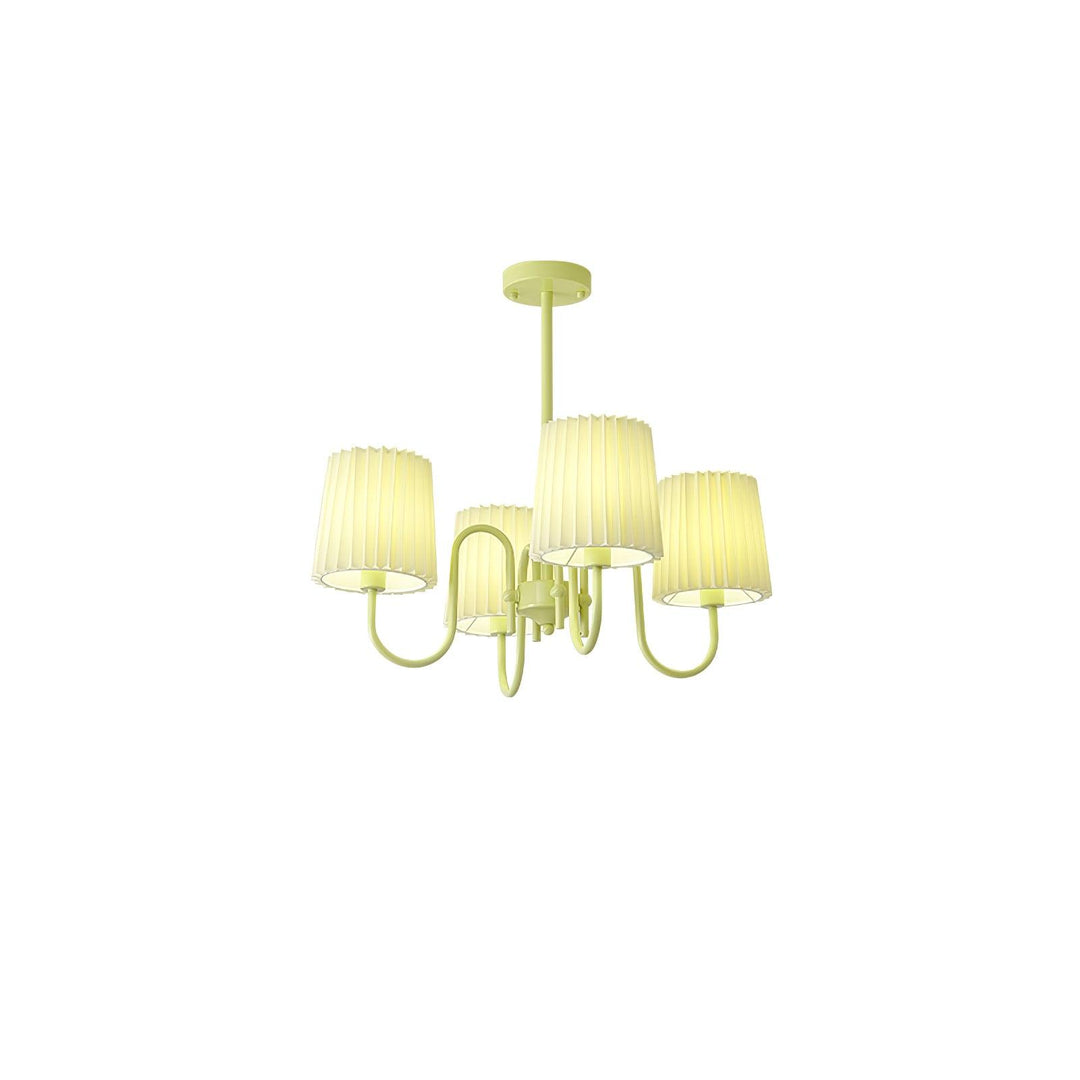 Pleated Fabric Matcha Chandelier - Vakkerlight